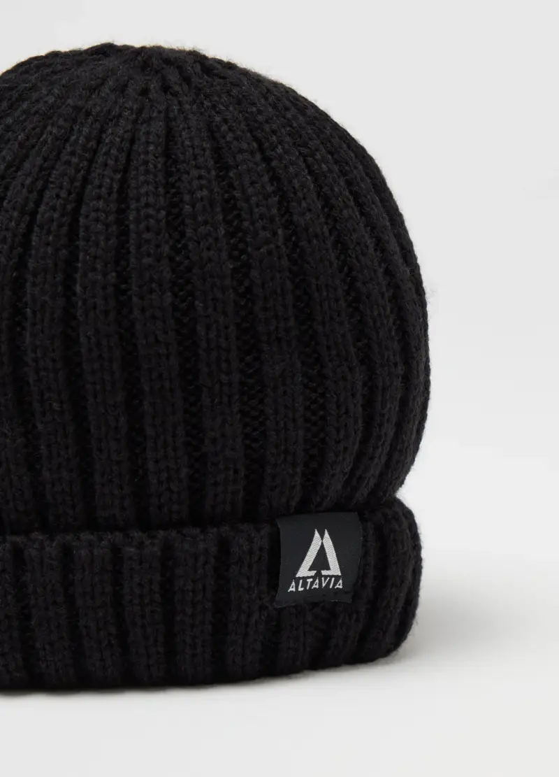 Berretto A Coste Altavia With Deborah Compagnoni, Bambino, Nero miniatura 3