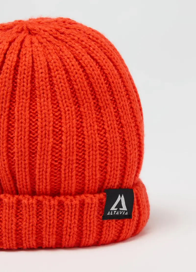 Berretto A Coste Altavia With Deborah Compagnoni, Bambino, Rosso miniatura 3