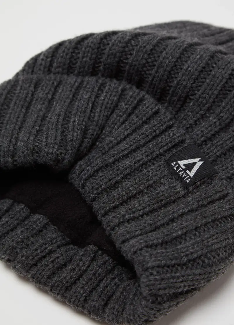 Berretto A Coste Altavia With Deborah Compagnoni, Uomo, Grigio miniatura 3