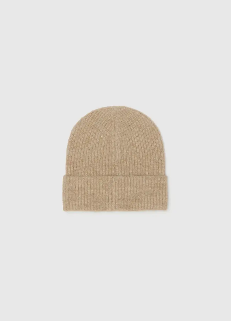 Berretto Beanie Beige Lavorato A Maglia Con Decorazioni, Donna, Beige miniatura 2