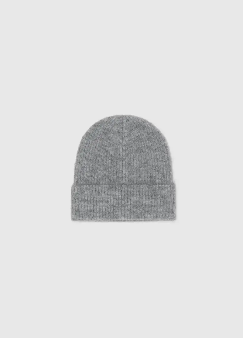 Berretto Beanie Grigio Lavorato A Maglia Con Decorazioni, Donna, Grigio miniatura 2