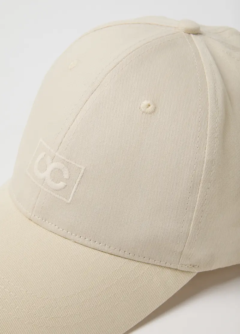 Berretto Da Baseball In Puro Cotone Beige Regular Fit, Uomo, Beige miniatura 3