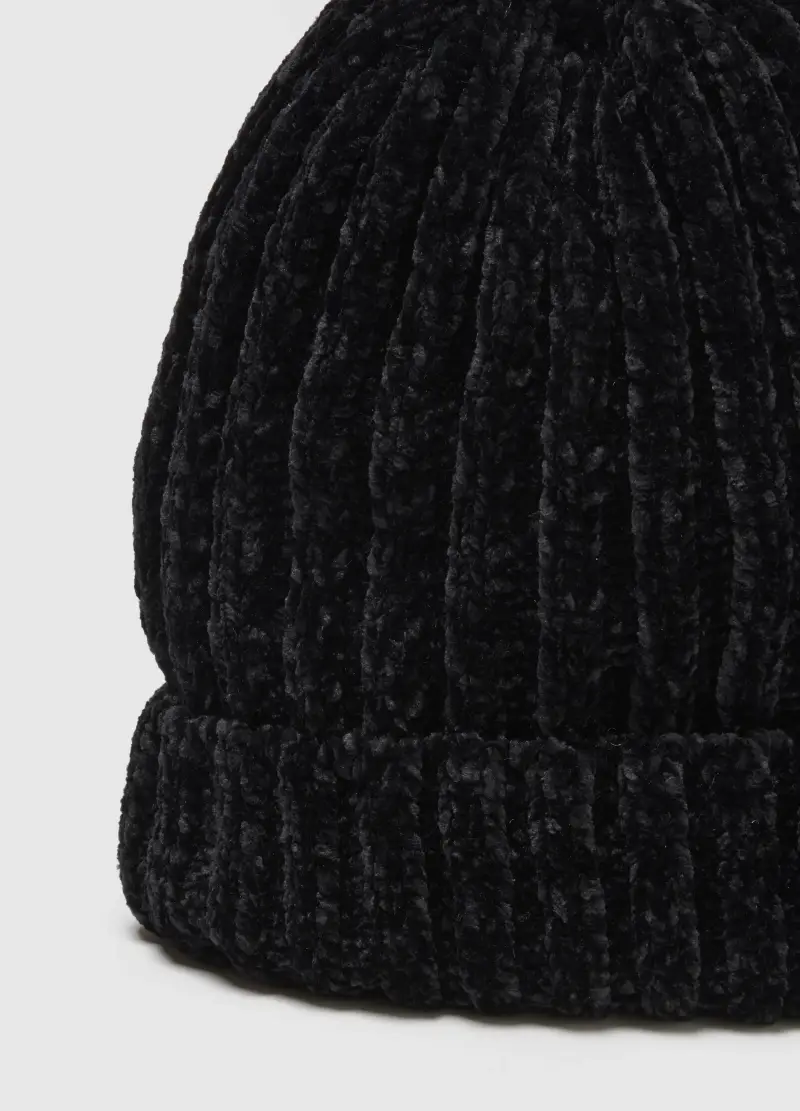 Berretto In Jersey Nero, Donna, Nero miniatura 3