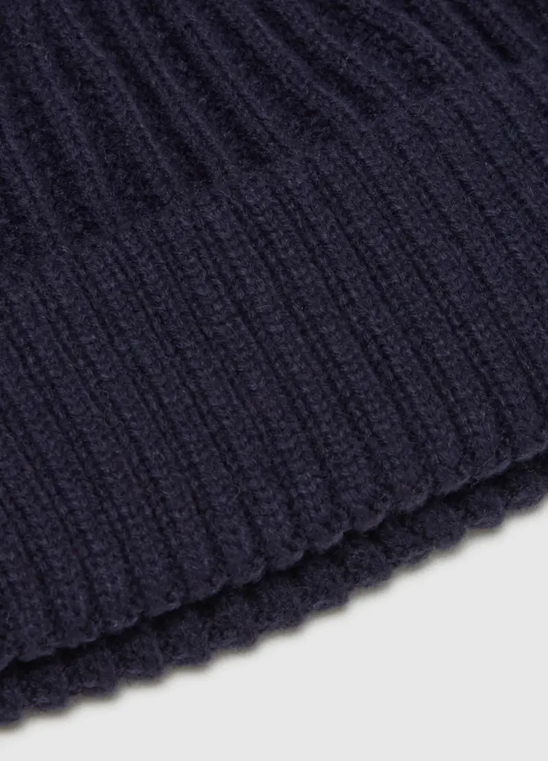 Berretto In Maglia Blu, Uomo, Blu miniatura 2