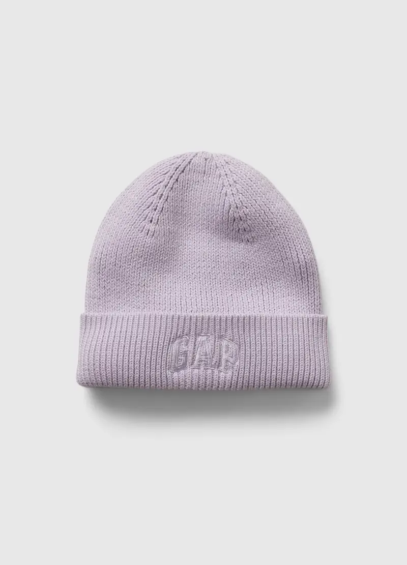 OVS, Berretto In Maglia Con Risvolto Ricamo Logo, Unisex, Viola, Taglia: XS/S