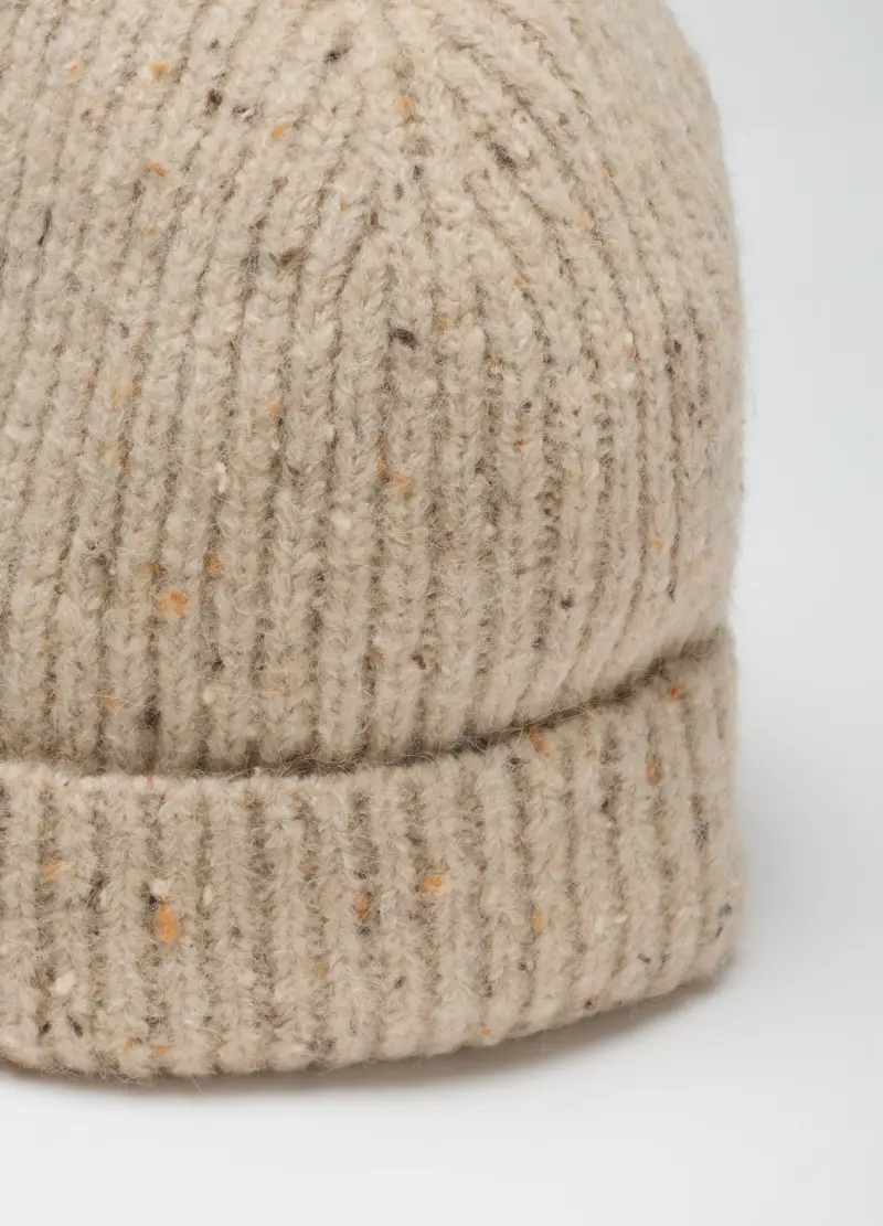 Berretto In Misto Lana Beige, Donna, Beige miniatura 2