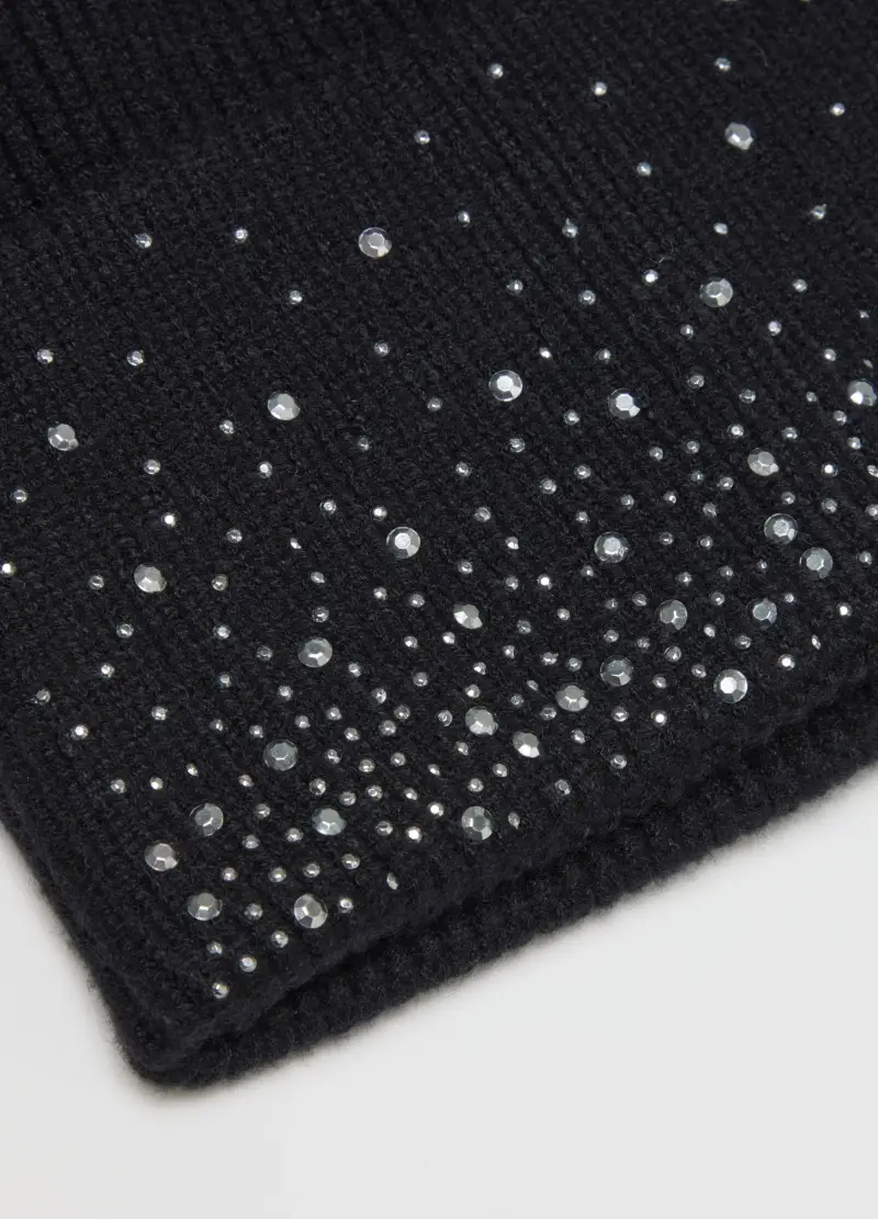 Berretto Nero In Misto Viscosa, Donna, Nero miniatura 3