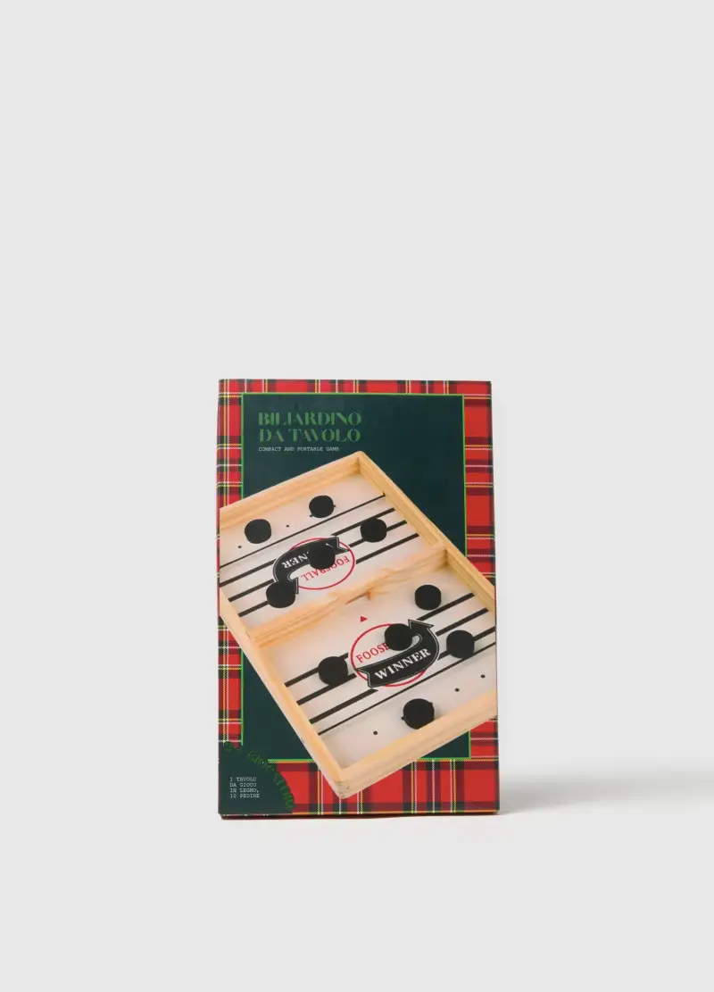 Biliardino Da Tavolo Multicolor In Legno, Uomo, Multicolor