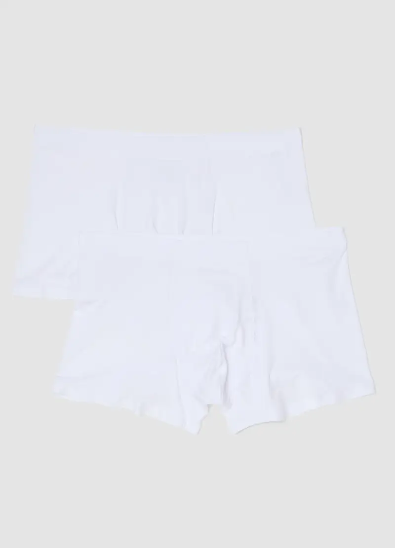 Bipack Boxer In Modal Elasticizzato Bianco Regular Fit, Uomo, Bianco