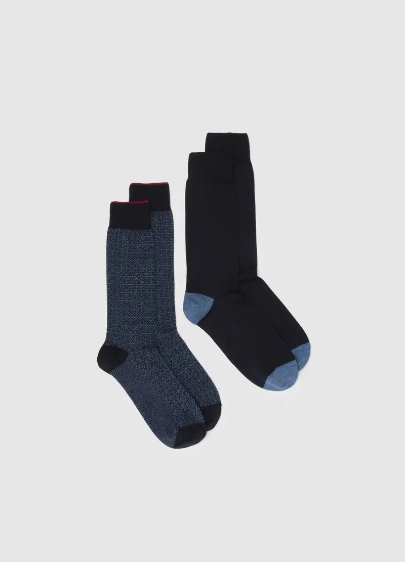 Bipack Calze Corte In Cotone Multicolor Elasticizzato, Uomo, Multicolor