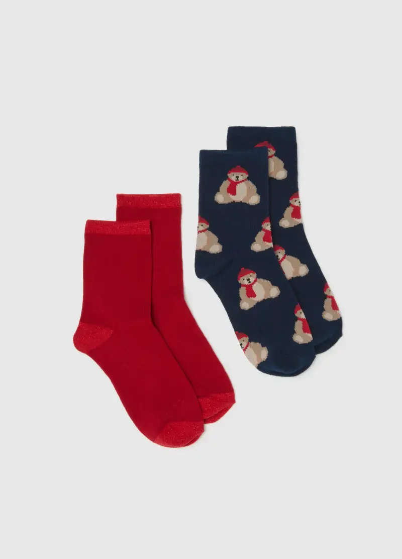 Bipack Calzini Corti In Misto Cotone Multicolor, Donna, Multicolor