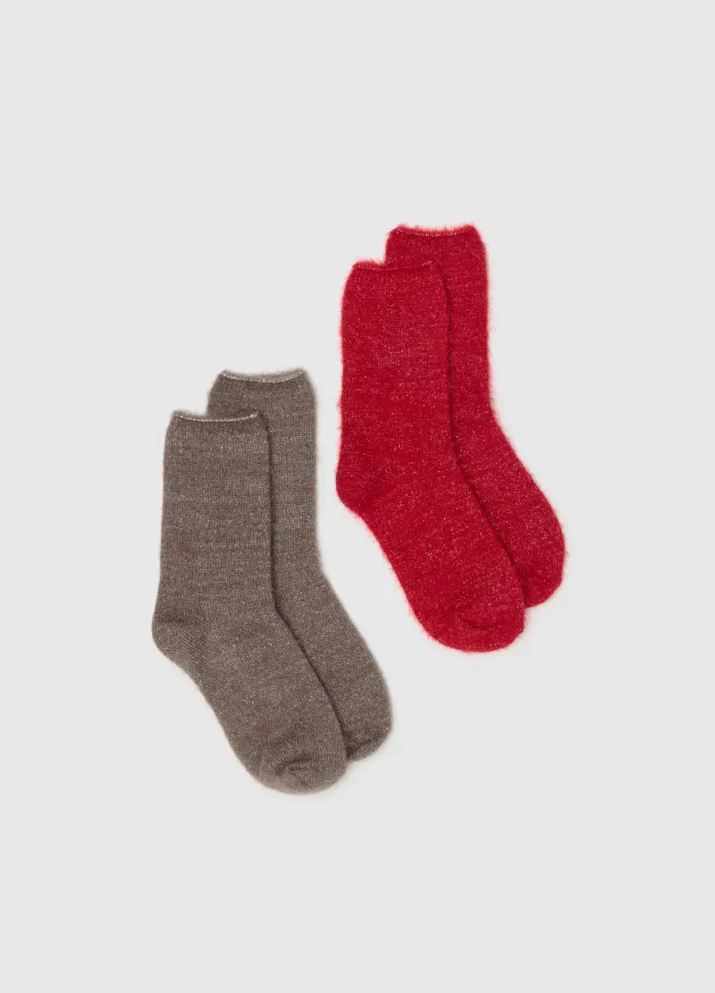 Bipack Calzini In Tessuto Elasticizzato Multicolor, Donna, Multicolor