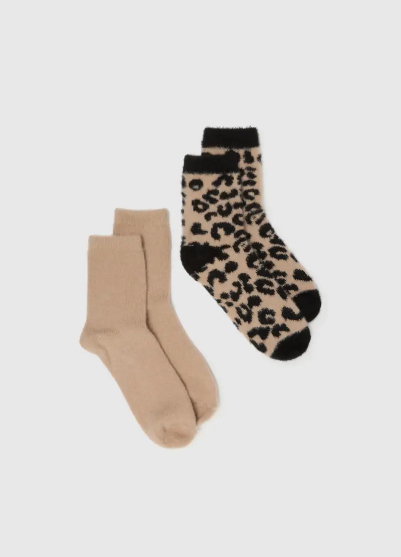 Bipack Calzini Multicolor In Tessuto Elasticizzato, Donna, Beige