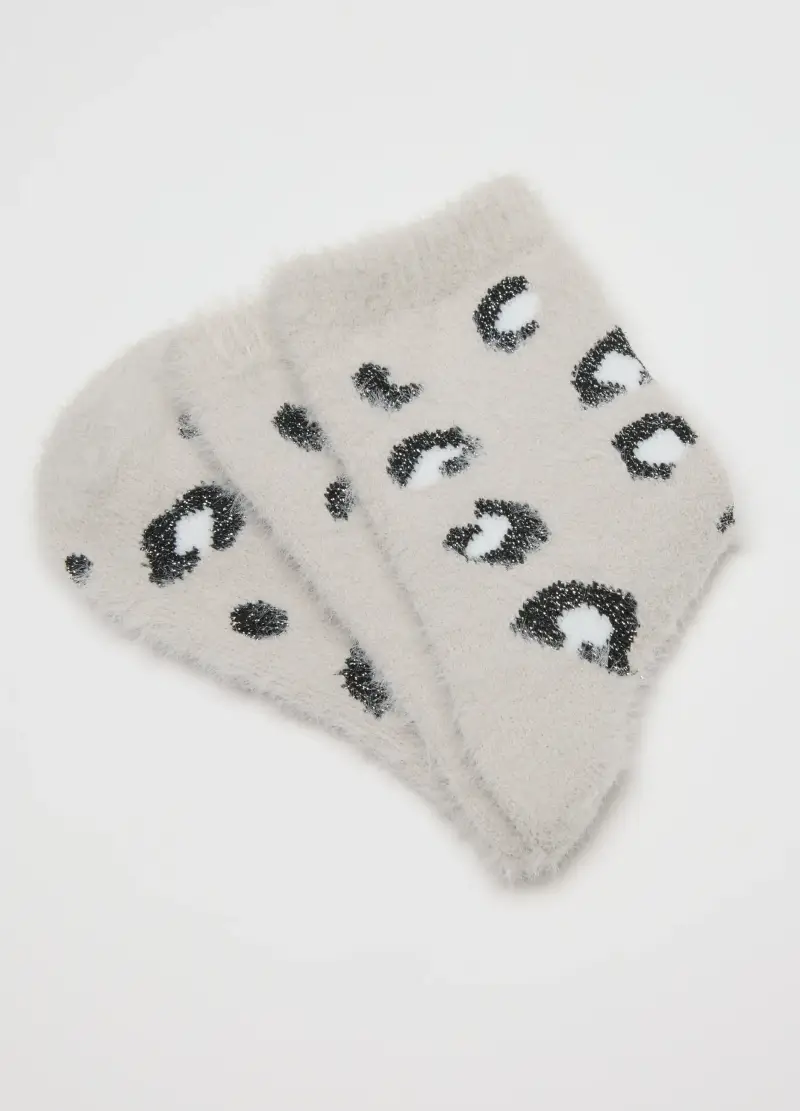 Bipack Calzini Multicolor Morbidi Con Stampa Animalier, Donna, Bianco miniatura 2