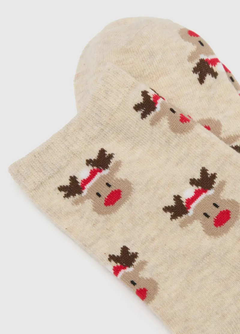 Bipack Calzini Natalizi Corti In Misto Cotone Multicolor, Donna, Multicolor miniatura 2