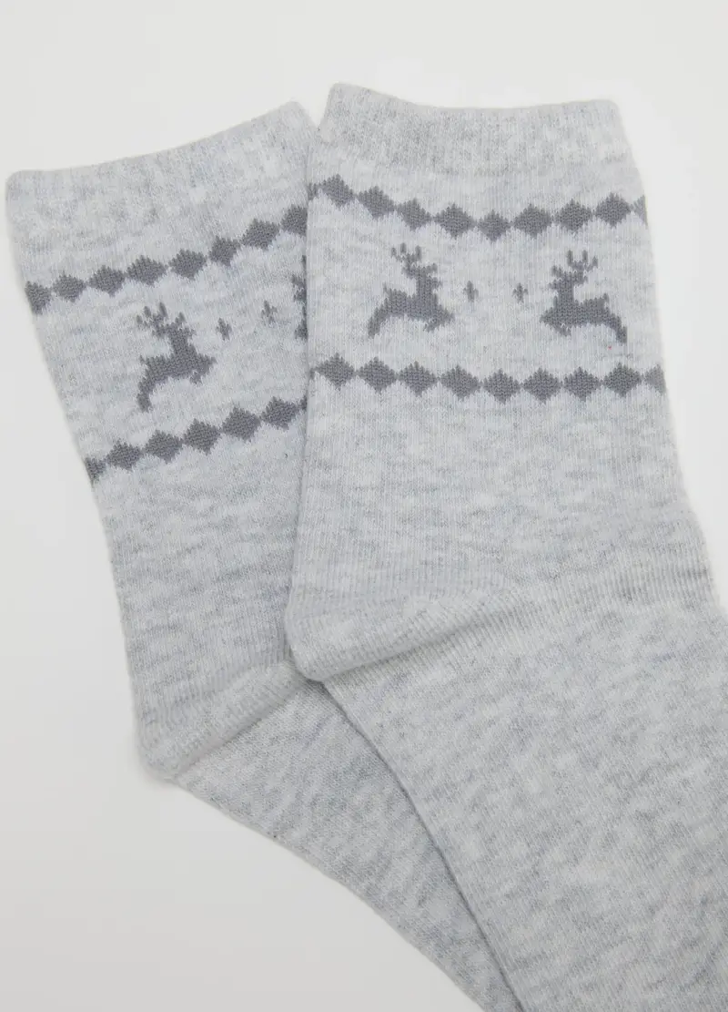 Bipack Calzini Natalizi Multicolor In Misto Cotone, Donna, Multicolor miniatura 3