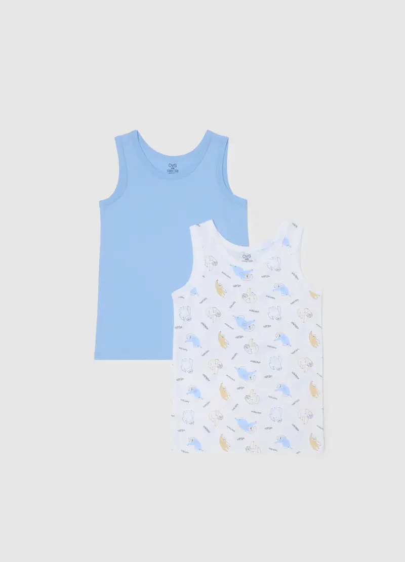 Bipack Canottiera Da Bambino In Puro Cotone Multicolor, Multicolor