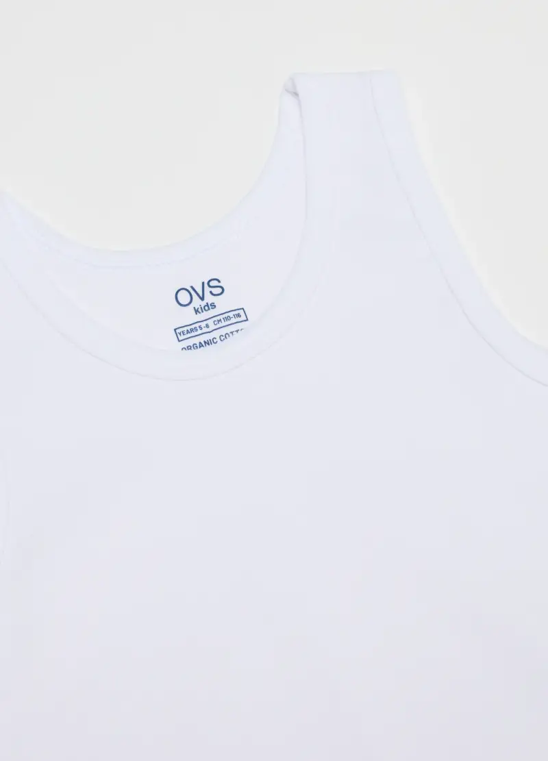 Bipack Canottiere Bianche Da Bambino In Puro Cotone Regular Fit, Unisex, Bianco miniatura 3