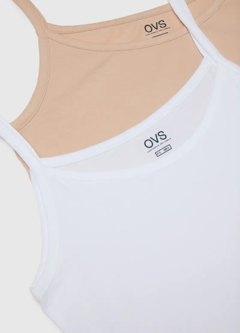 Bipack Canottiere In Cotone Elasticizzato Multicolor Regular Fit, Donna, Multicolor miniatura 2