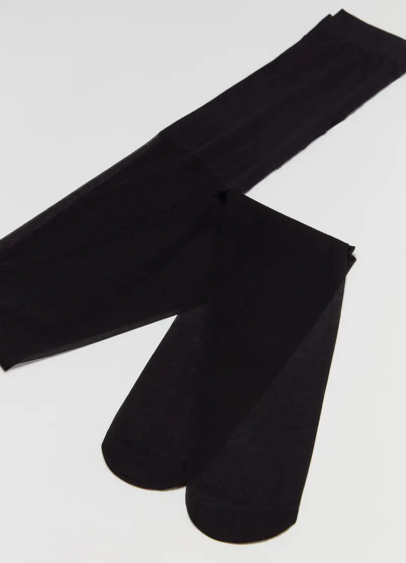 OVS, Bipack Collant Tinta Unita, Donna, Nero, Taglia: S