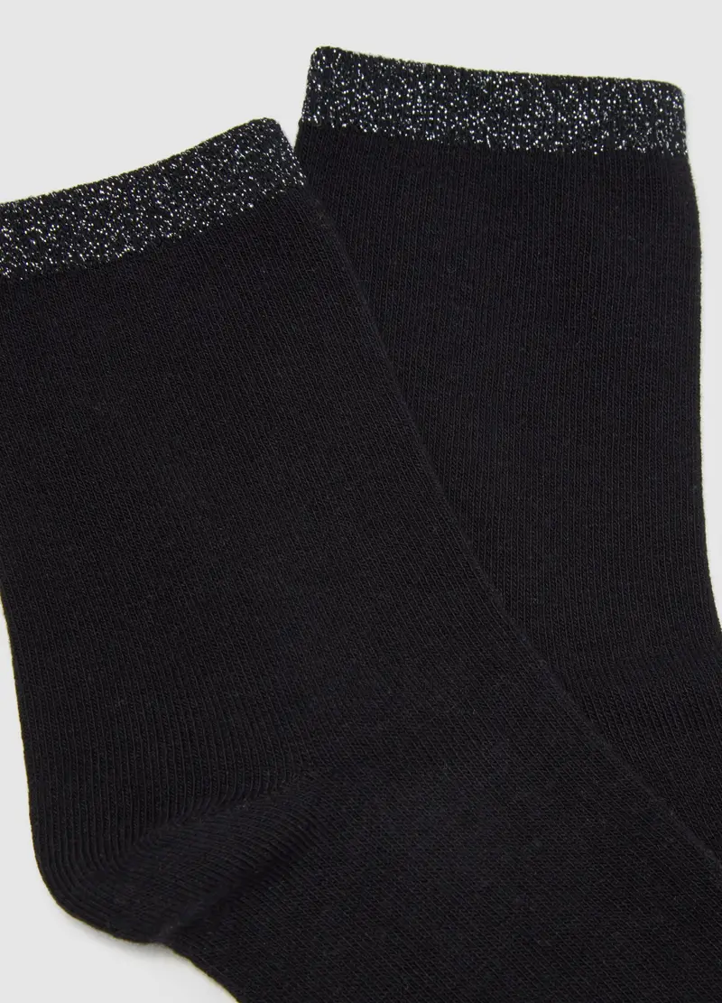 OVS, Bipack Di Calzini In Misto Cotone Neri, Donna, Nero, Taglia: 36-38 miniatura 2