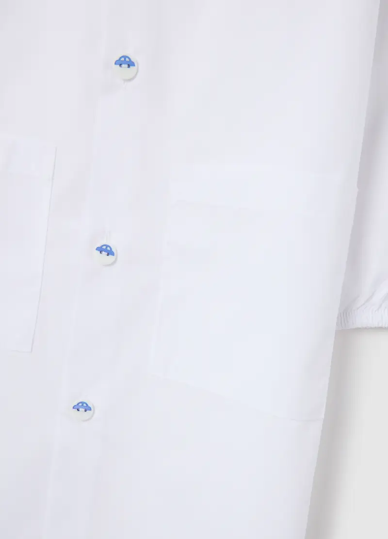 OVS, Bipack Grembiuli Scolastici Da Bambino In Misto Cotone Bianco Con Bottoni, Bianco, Taglia: 2-3 miniatura 3