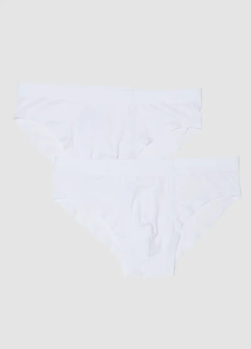 Bipack Slip In Modal Elasticizzato Bianco, Uomo, Bianco