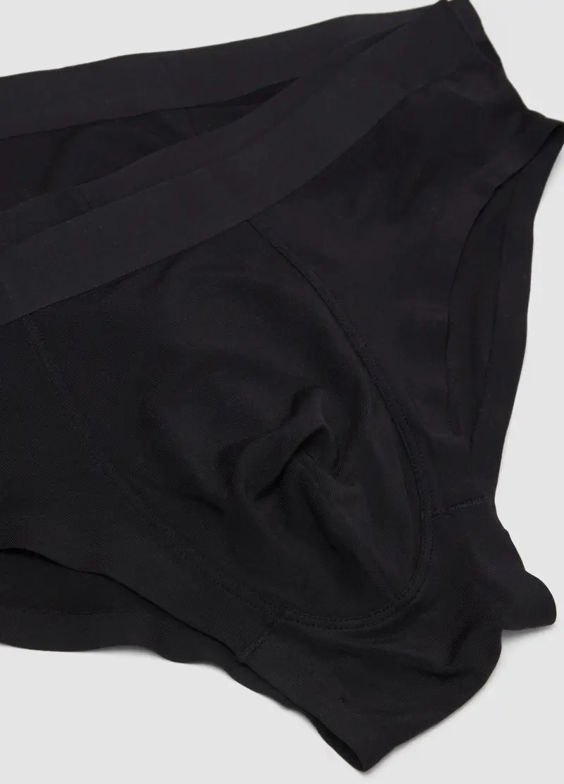 Bipack Slip In Modal Elasticizzato Nero, Uomo, Nero miniatura 2