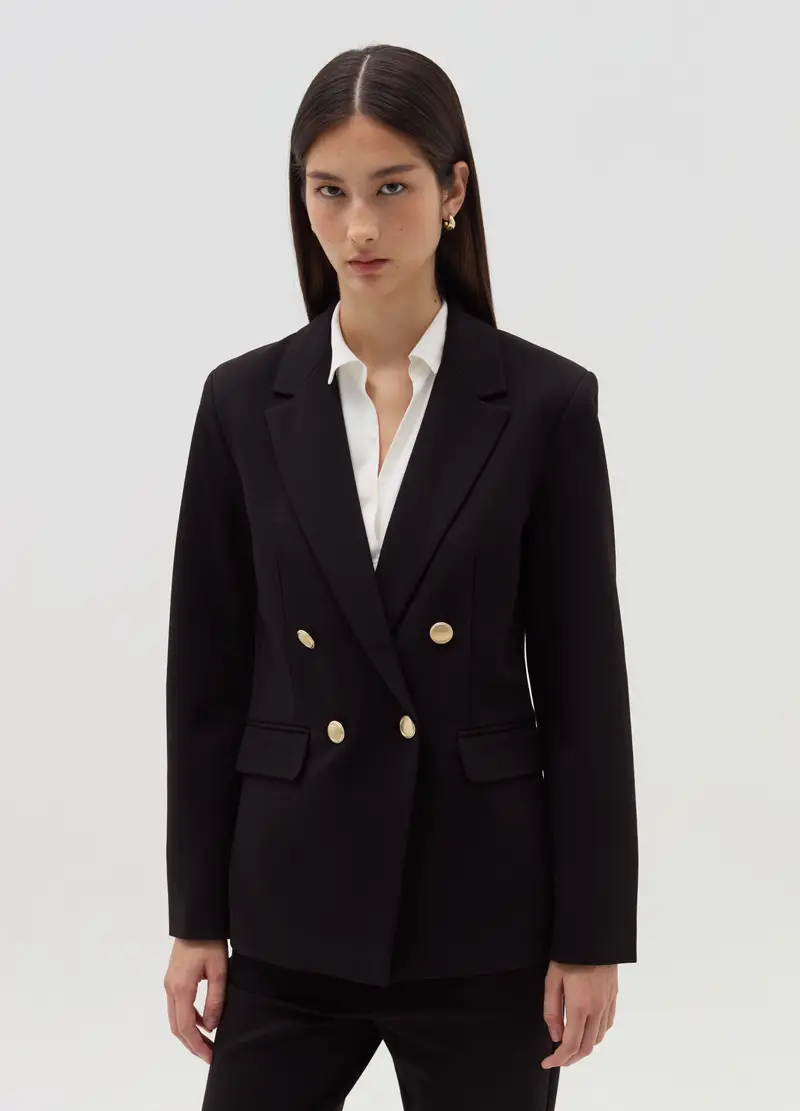 OVS Blazer Donna Nero 4152583 miniatura 2