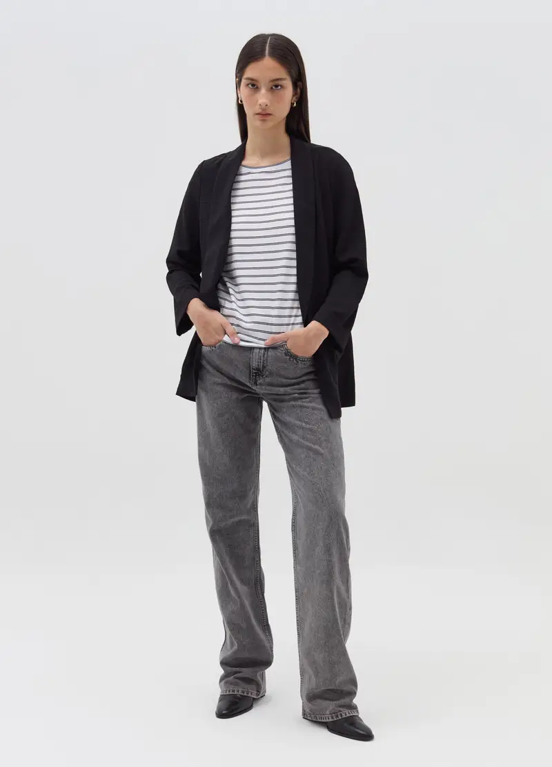 OVS Blazer Donna Nero 4208055 miniatura 2