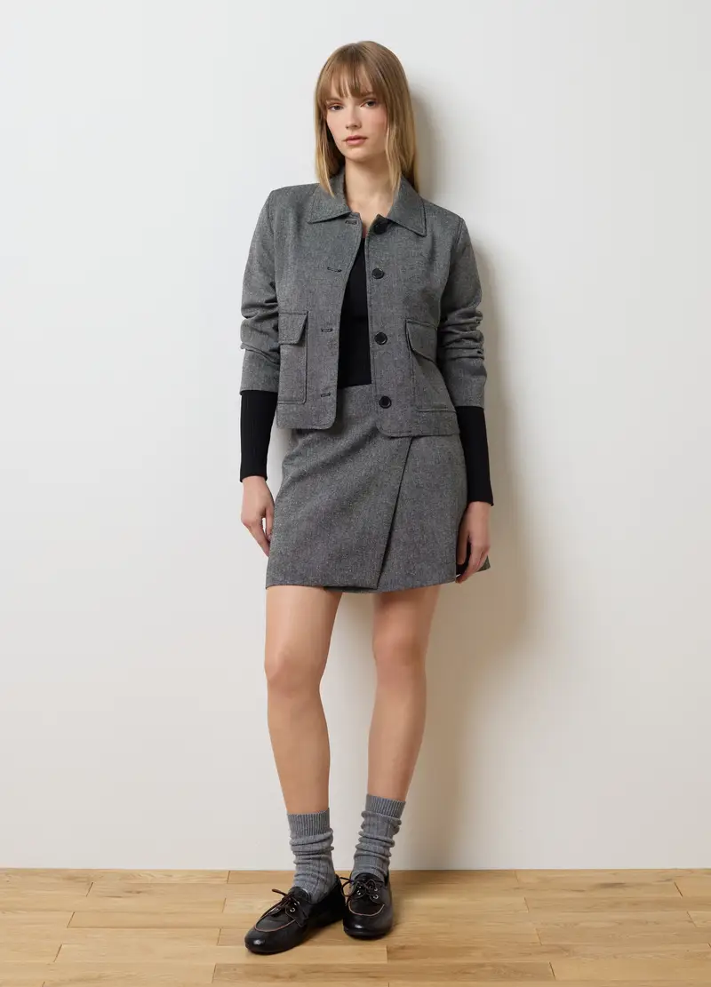 OVS Blazer Donna Grigio 2615974 miniatura 2