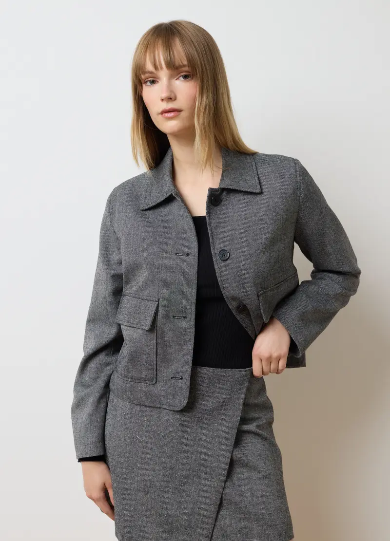 OVS Blazer Donna Grigio 2615974 miniatura 3