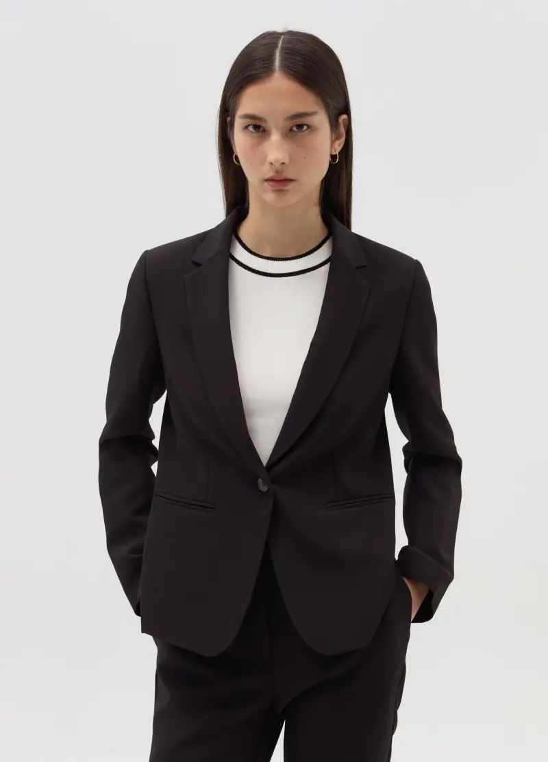 OVS Blazer Donna Nero 4306682 miniatura 2