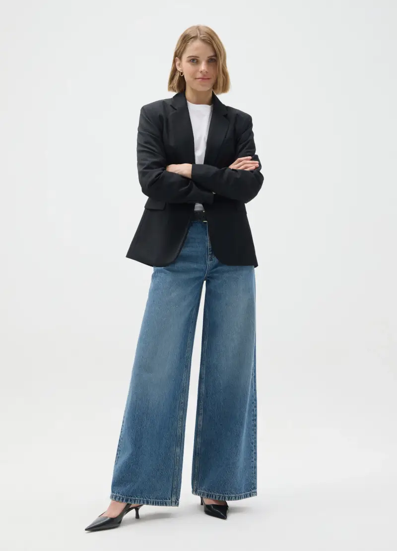 OVS Blazer Donna Nero 4152804 miniatura 2