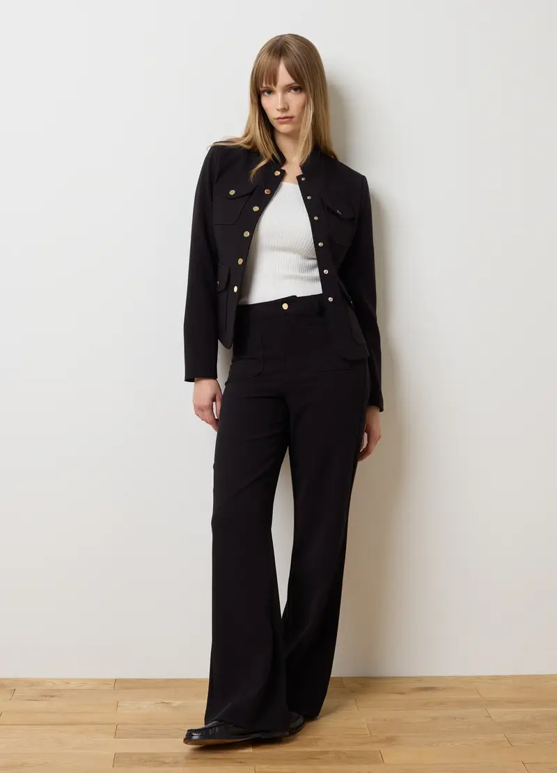 OVS Blazer Donna Nero 2615973 miniatura 2