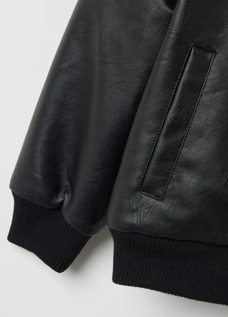 OVS, Bomber Da Bambino Nero Regular Fit, Nero, Taglia: 4-5 miniatura 3