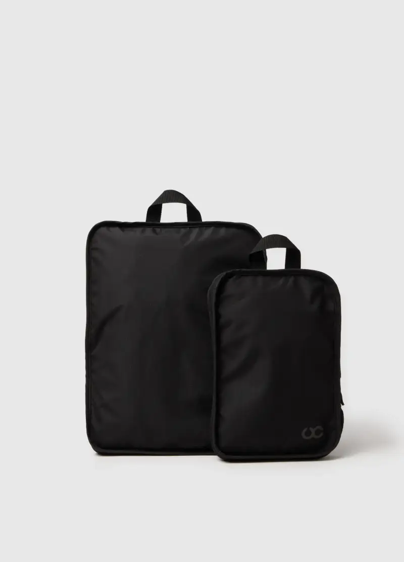 Borsa A Spalla Utility Nera Con Design Compatto, Uomo, Nero