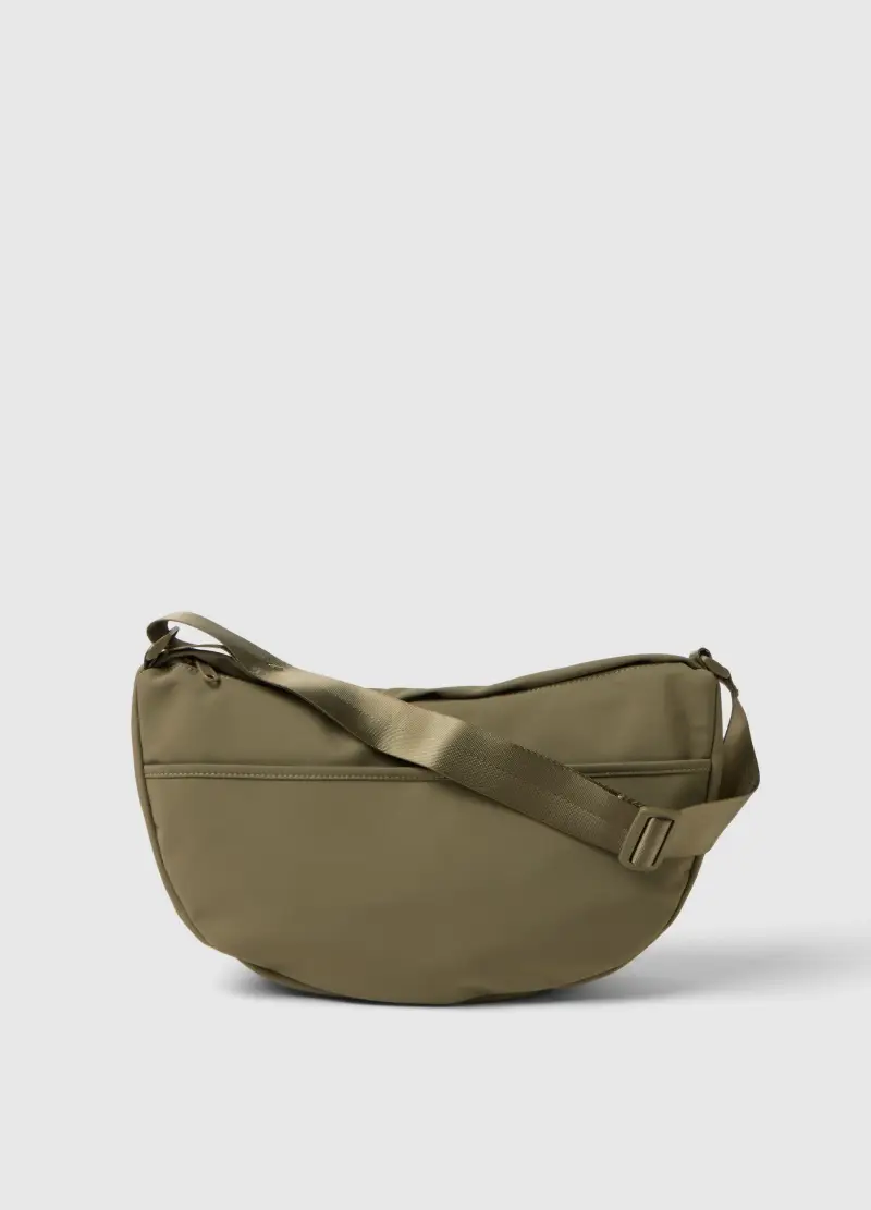 Borsa A Tracolla Verde Con Zip, Donna, Verde