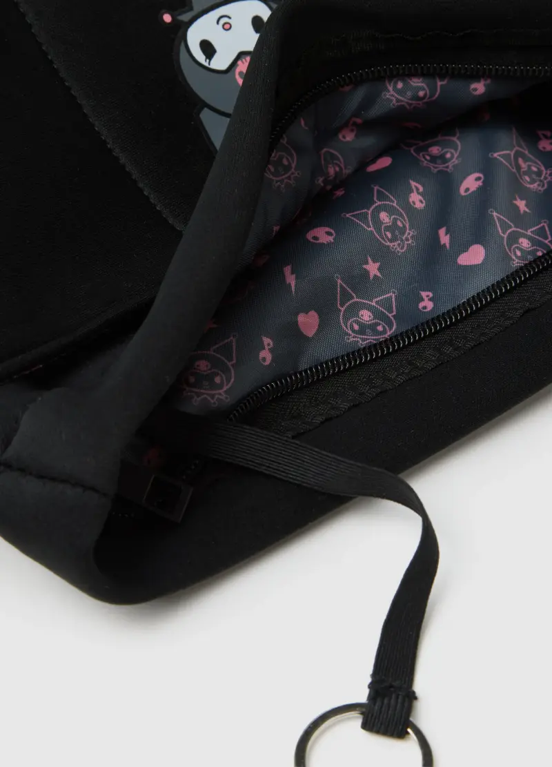 Borsa Da Bambina Nera Con Grafica Kuromi, Unisex, Nero miniatura 2