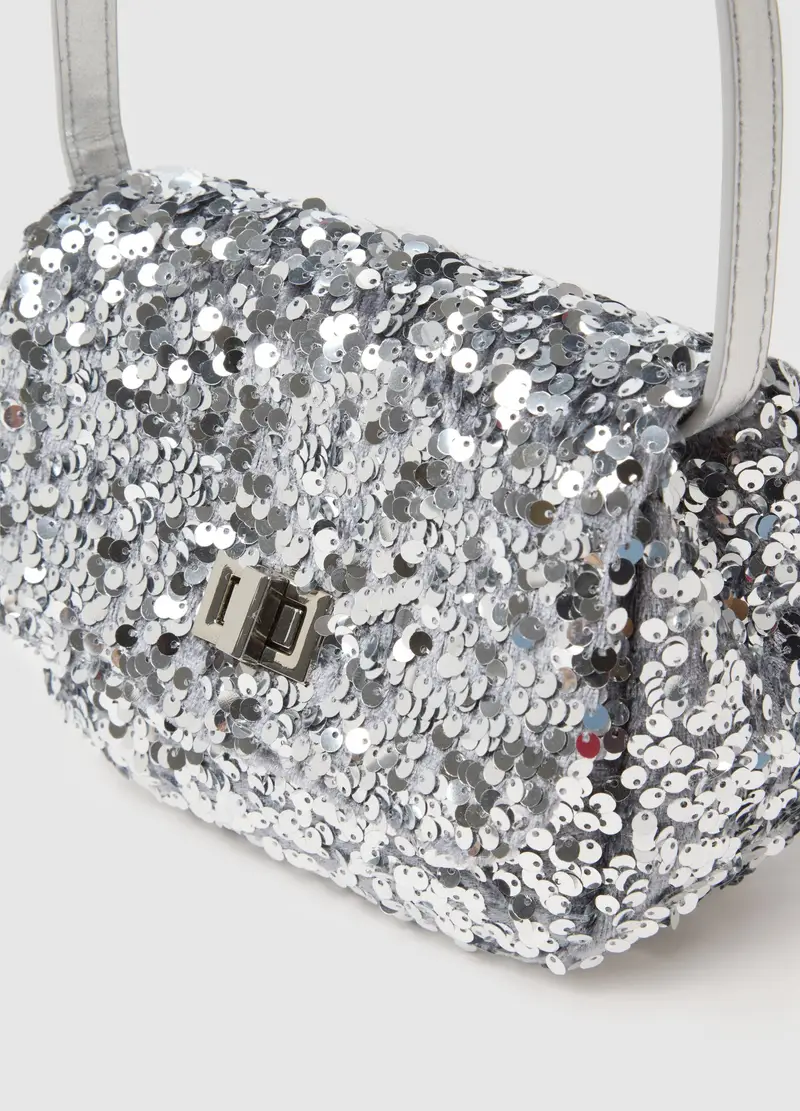 OVS, Borsa Da Ragazza Grigia Con Paillettes, Bambina, Grigio, Taglia: ONE SIZE miniatura 2