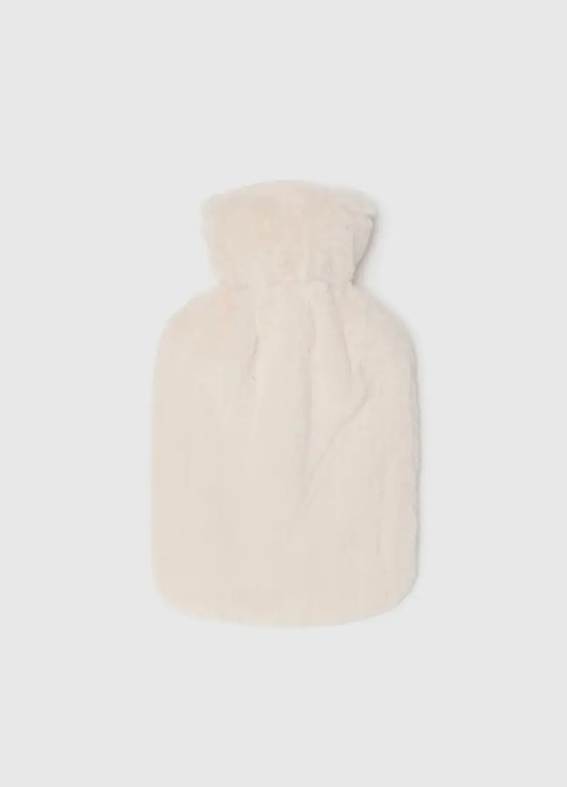 Borsa Dell'acqua Calda Natalizia Beige Con Rivestimento, Donna, Beige miniatura 2