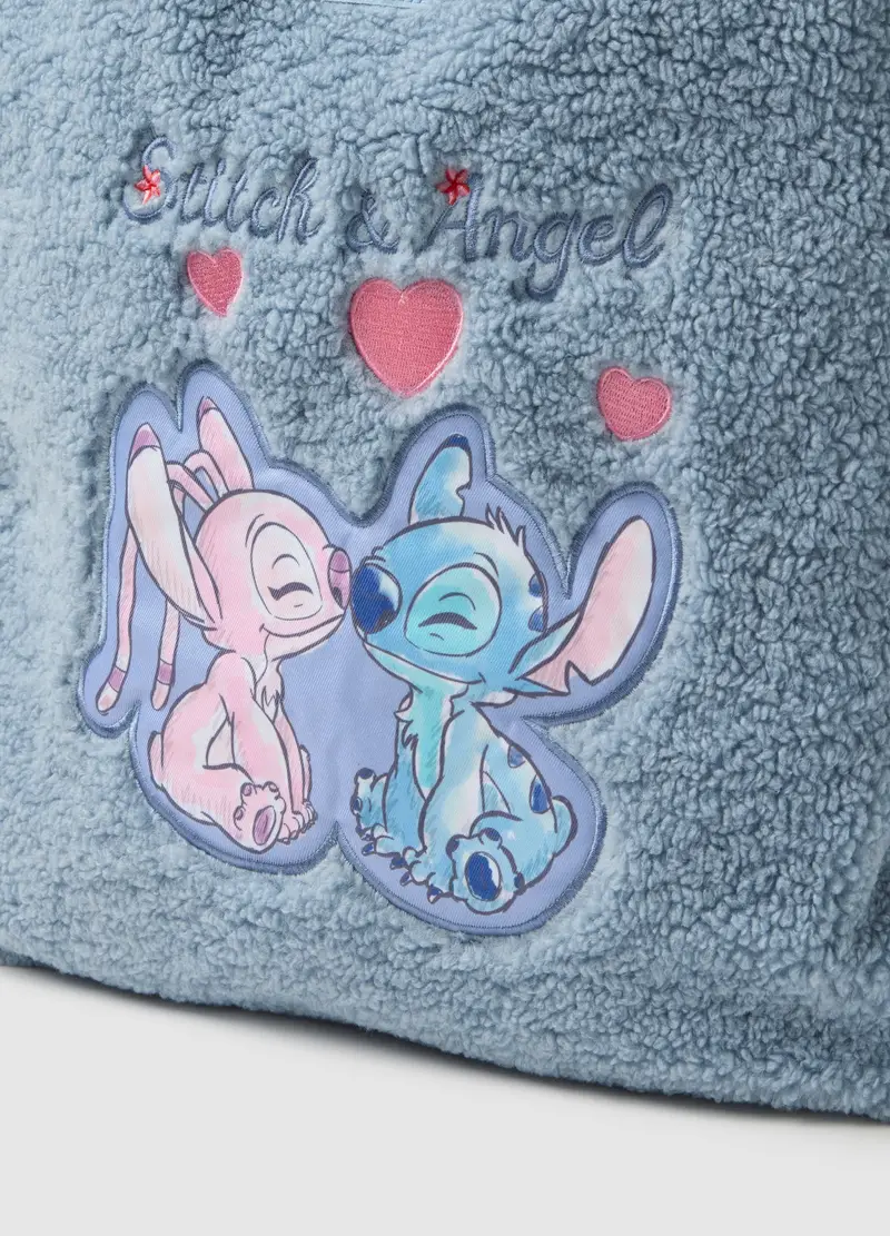 Borsa In Pile Blu Con Stampa Disney, Donna, Blu miniatura 2