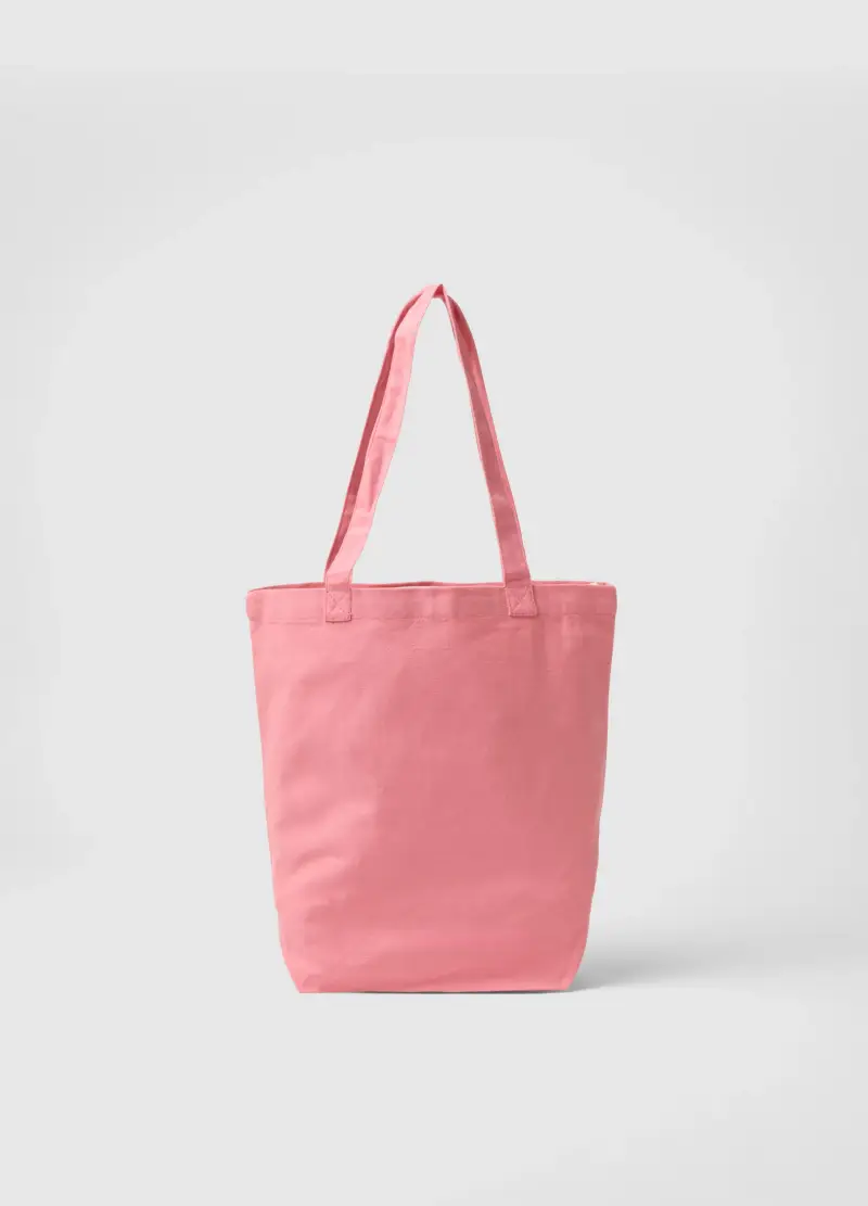 Borsa In Puro Cotone Rosa Con Stampa Ciliegie, Donna, Rosa miniatura 2
