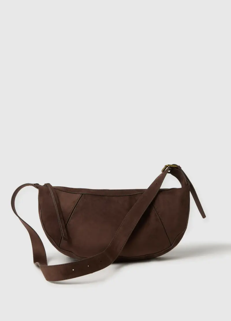 Borsa Marrone Con Tracolla Regolabile, Donna, Marrone