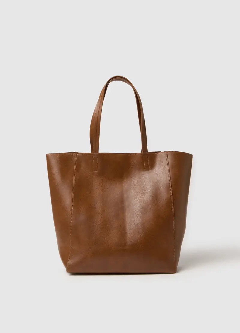 Borsa Shopper Marrone, Donna, Marrone miniatura 2