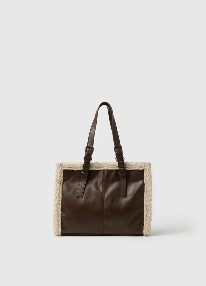 , Borsa Shopper Marrone, Donna, Multicolor miniatura 2