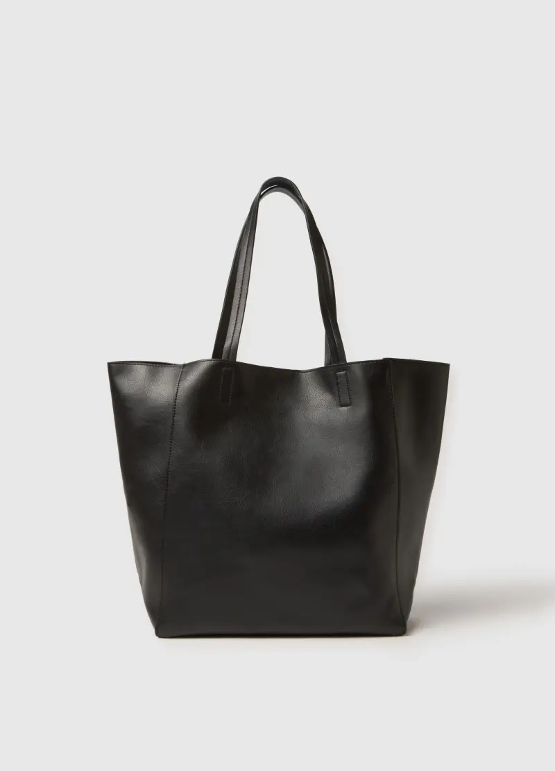 Borsa Shopper Nera, Donna, Nero