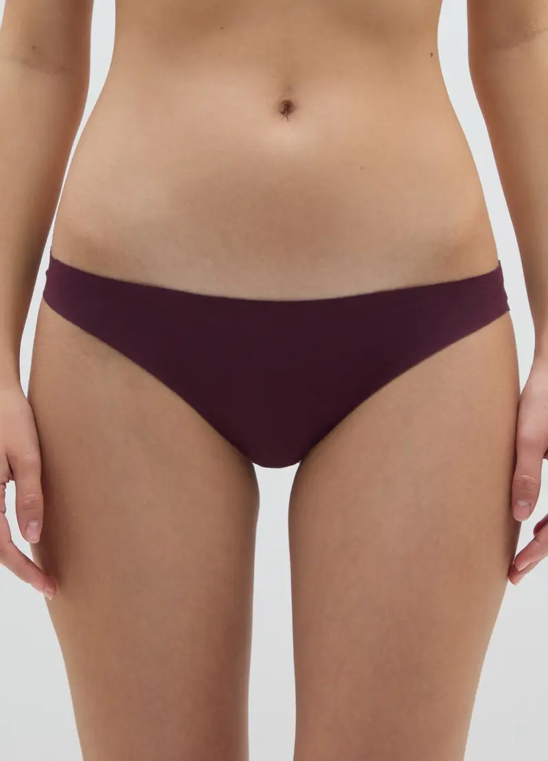 Brasiliana Viola Scura In Cotone Elasticizzato, Donna, Viola miniatura 2