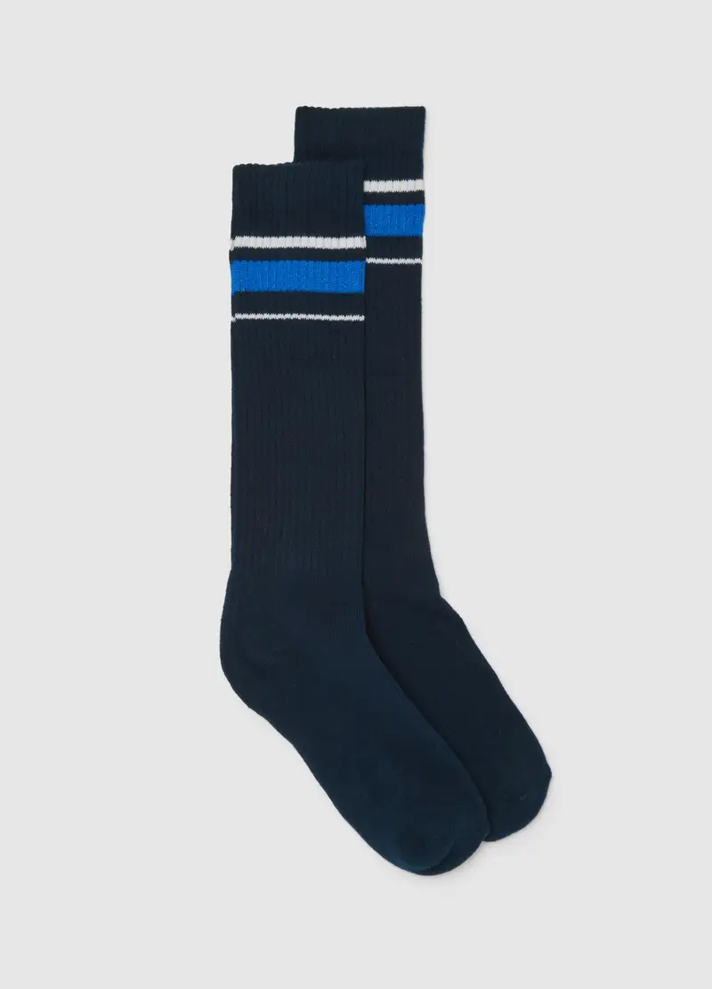 Calza Da Tennis Con Righe A Contrasto Altavia Court, Donna, Blu