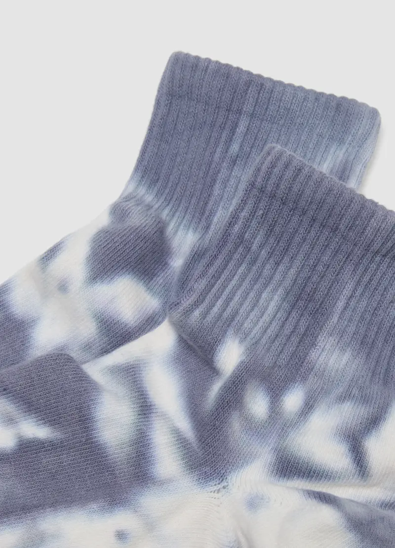 Calze Sportive In Cotone Elasticizzato Multicolor Effetto Tie-dye, Uomo, Multicolor miniatura 3